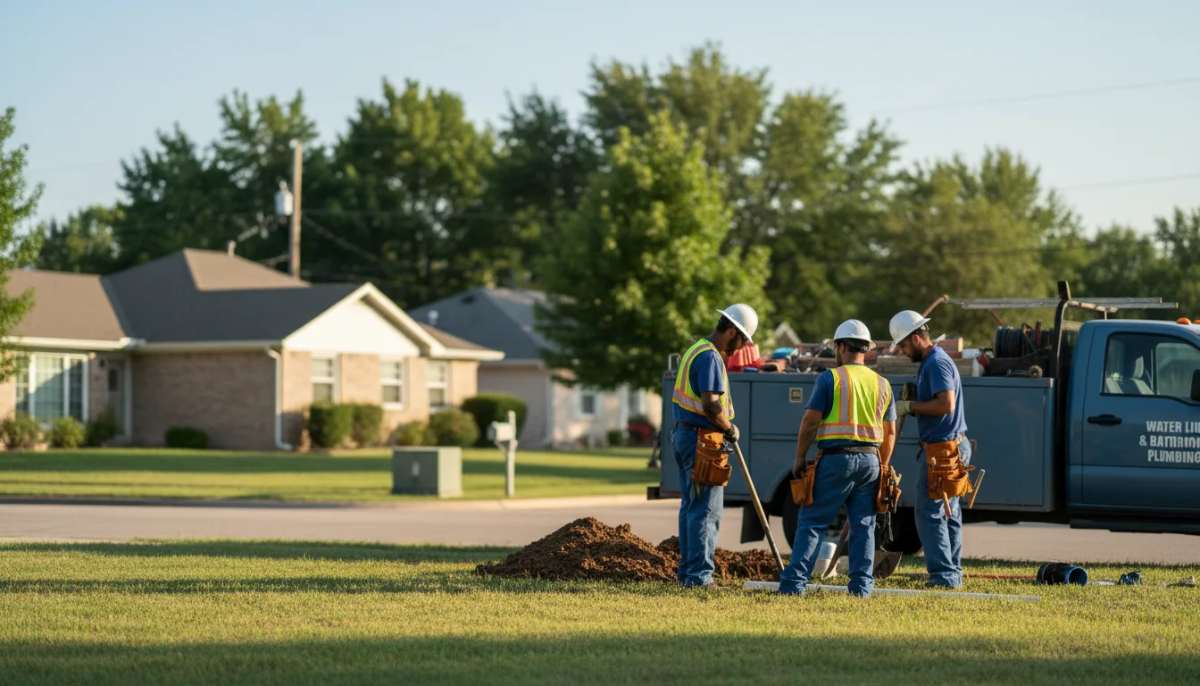 Residential water line and bathroom plumbing service in Keansburg, NJ